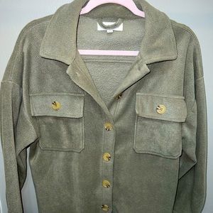Fuzzy Green Shacket